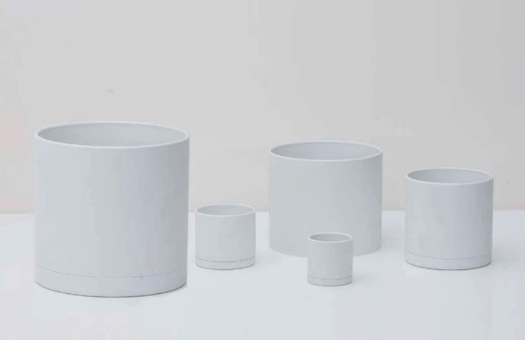گلدان پلیمری استوانه ای میکا مهرنی