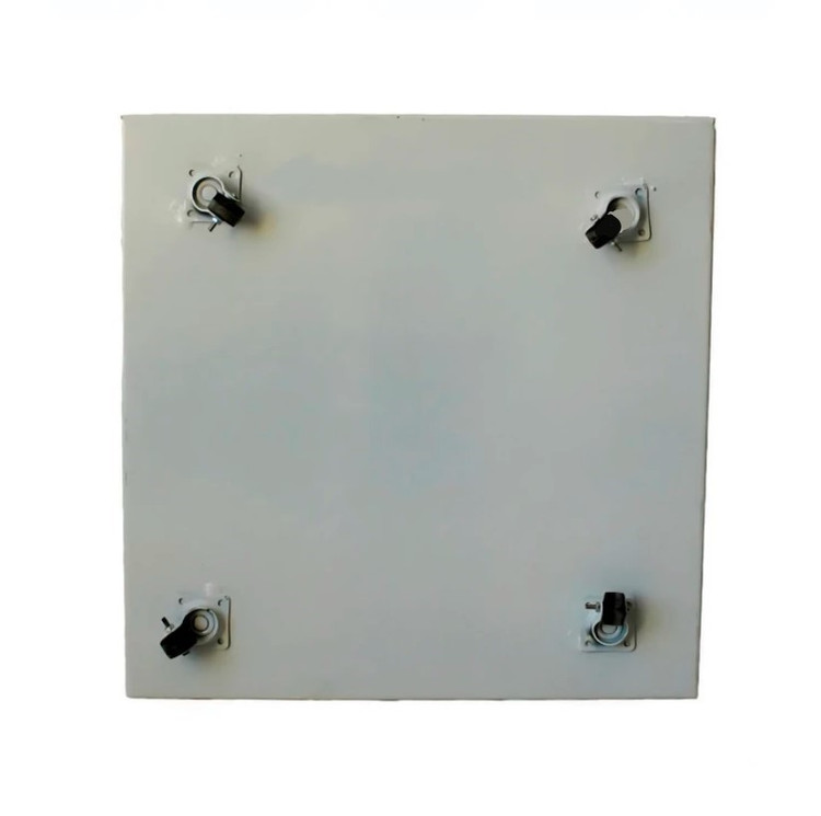 زیرگلدانی مربعی چرخدار فلزی